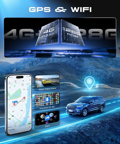 Android Car Radio for Nissan Altima 2008-2012 with Wireless CarPlay Android Auto, Orderich 4G+128G 9 Inch Touchscreen Car Stereo Mirror Link GPS Navigation WiFi Bluetooth FM RDS EQ SWC Backup Camera