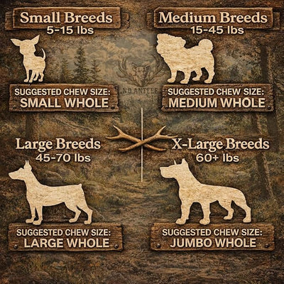 Elk Antlers for Dogs – Medium Whole (6-7.5 Inch), Durable Chew for Aggressive Chewers, USA Sourced, Naturally Shed & Ethically Harvested