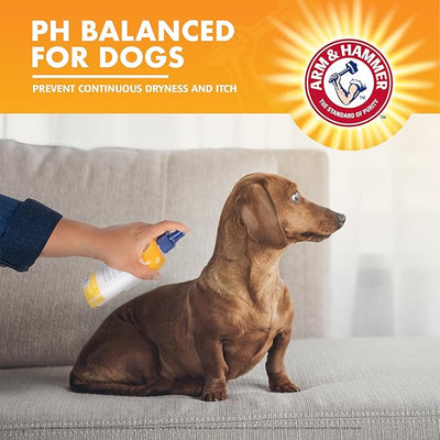 Arm & Hammer for Pets Itch Relief Spray Dogs Baking Soda Soothe Itchy Irritated Skin Hot Spots Chamomile Peppermint 8 FL Oz 6 Pack No Rinse