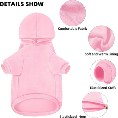 Dog Sweater Dog Hoodie Cold Weather Dog Coat Hooded Sweatshirt for Puppies,Cats, Small Medium Large Dogs (Pink(I Love My Dad), X-Small)