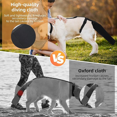 Ohcozzy Dog Tail Protector, Dog Harness with Tail Guard Ends Protector Sleeve, Dog Tail Bandage Cover for Comfortable Wound Injury Recovery,L