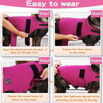 Dog Anxiety Jacket, Skin-Friendly Dog Calming Shirt - Dog Coat for Thunder, Fireworks, Vet Visits and Separation - Keep Pet Calm Without Medicine & Training, Army Green, XX-Large