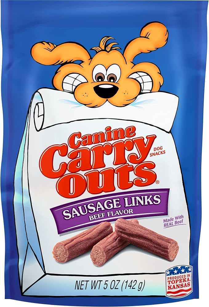 Sausage Links Beef Flavor Dog Snacks, 5 Ounce Bag