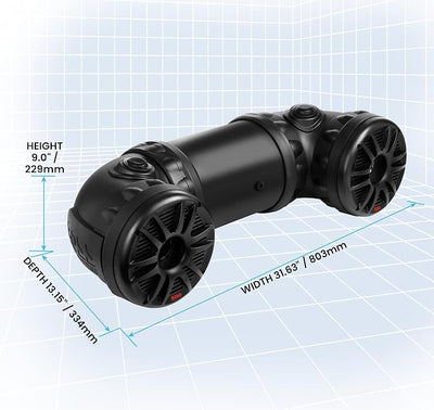 BOSS Audio Systems ATV85B ATV Speaker System - 8 Inch Speakers, 1.5 Inch Tweeters, Full Range Audio, Built-in Amplifier, Bluetooth Remote