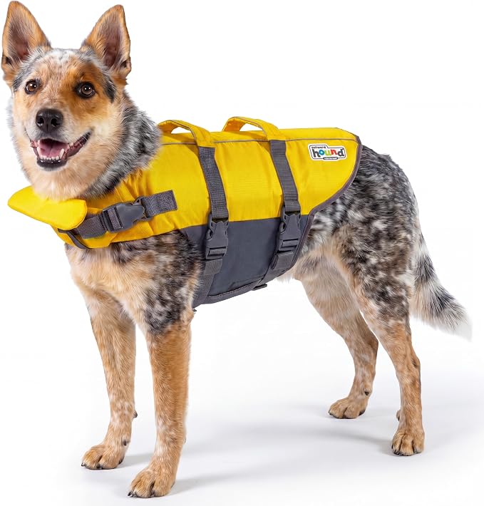 Outward Hound Granby Splash Yellow Dog Life Jacket, Medium