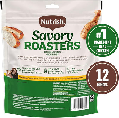 Nutrish Savory Roasters Chicken Recipe Premium Dog Treats, 12 oz. Pouch (Rachael Ray)
