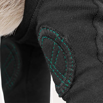 Suitical Recovery Double Sleeve for Dogs - Front Leg Protection for Post-Surgery, Skin Issues, Hot Spots - Adjustable Double Dog Leg Sleeve to Prevent Licking - S Black - Chest 17.7-24 in