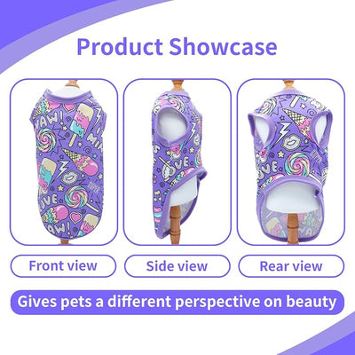 8PCS/Pack Dog Shirts Pink for Medium Dog Girl Female Sleeveless T Shirts Cats Doggie Puppy Tank Top Tee Vest