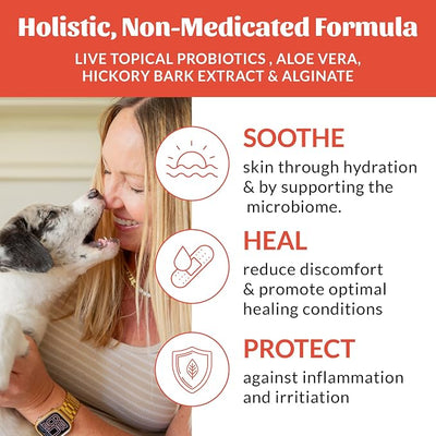 SKOUT'S HONOR Probiotic Hot Spot Hydrogel - Natural Hot Spot Treatment, Soothes and Heals Wounds, Burns, and Irritated Skin, Safe for All Skin Types, 4oz, 3-Pack