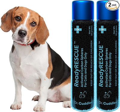 Activated Charcoal microspheres for Dogs and Cats - Veterinary-Grade Pet First Aid Kit Essential - Fast Acting Emergency Poison Binder - Safe and Travel Ready - 30 g Pack of 2