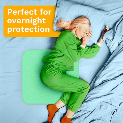 GREEN LIFESTYLE® Washable Underpads - Heavy Absorbency Reusable Bedwetting Incontinence Pads for Kids, Adults, Elderly, and Pets - Toddler Mattress Pads for Bed, Sofa, Couch, Floor (Pack of 2 - 41x41)