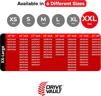 Snow Socks for Tires | Alternative for Tire Snow Chains | Ultra Grip Series | Reusable Snow Traction Device for Passenger Cars SUVs Trucks Winter Emergency Accessory | Safe Winter Driving