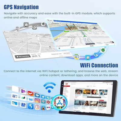 5Ghz WiFi 4G+64G Android 15 Car Radio for Toyota Yaris Vios 2007-2014 Car Stereo with Wireless Carplay/Android Auto, 9 Inch HD Touch Screen with GPS Bluetooth FM/RDS EQ SWC Backup Camera MIC