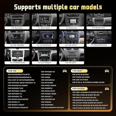 7''IPS Screen Car Radio for VW Jetta Tiguan Golf Passat MK5 MK6 T5 EOS Polo | 5Ghz WiFi,Android 15 4G+128G Radio Car Stereo with Wireless Carplay Android Auto,Type-C USB,5.0 Bluetooth 32EQ,FM/RDS,GPS