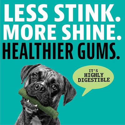Dinovite Dental Chews for Dogs, Triple Action Dental Dog Treats for Extra Small Breeds, Clinically Proven to Prevent Plaque & Tartar While Freshening Breath, Fresh Mint Flavor, Made in USA, 60 Count