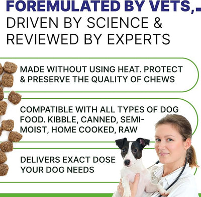 ADVANCED Hemp Hip & Joint Supplement for Dogs - Glucosamine for Dogs - Dog Joint Pain Relief Treats - Chondroitin Turmeric MSM Hemp Oil - Hemp Treats for Joint Health - Senior Mobility Support Chew