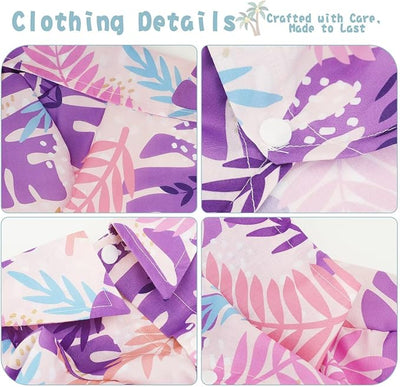Hawaiian Dog Shirt – Lightweight and Breathable Summer T-Shirt with Tropical Prints, Fun Beach Outfit for Small, Medium, and Large Dogs, Perfect for Hot Days and Outdoor Vacation.Palm Leaves 3XL