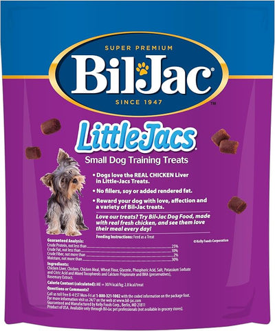 Bil-Jac Little Jacs Small Dog Training Treats, Chicken Flavor, Made with Chicken Liver, 10oz (2 - Pack)