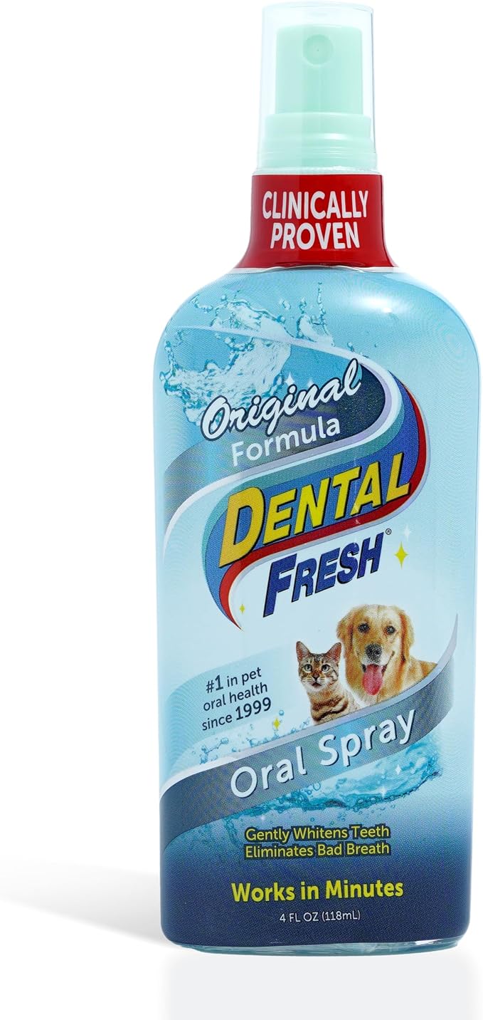 Oral Spray for Dogs and Cats, Help Freshen Breath for Healthy Teeth & Gums, 4 Fl Oz.