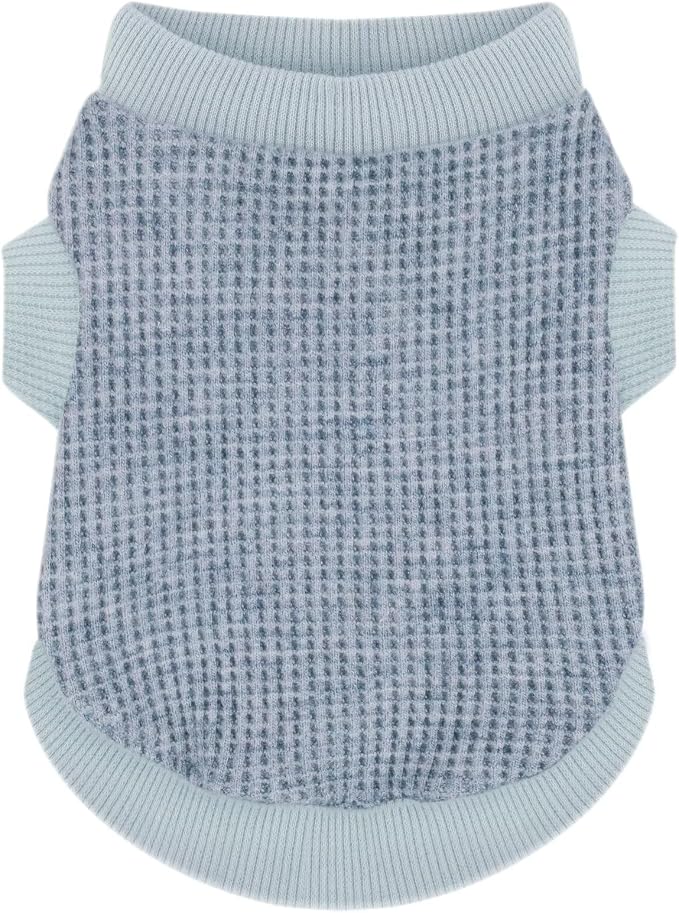 Cozy and Functional Dog Shirts for Small Puppies: Stretchable Blue Attire with Easy-On Design, Ideal for Chihuahuas and Yorkies - Enhance Comfort and Playfulness on Chill Days Medium