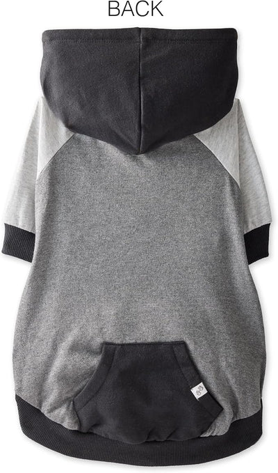Pet Passion Rocky – The Original Lightweight Hooded Tee 100% Organic Cotton Dog Hoodie Pet Coat Sweater for All Sized Dogs, Original Black Color Block, XXX-Small (up to 5lbs)