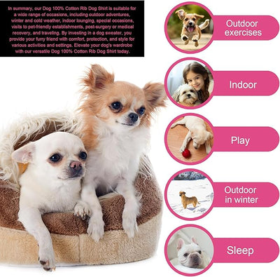 Elevate Your Pet's Comfort and Fashion: Premium 100% Cotton Rib Dog Shirt Vest for Small Breeds Like Chihuahuas, Yorkies, and Puppies .Year-Round Style with Tank-Style Puppy Attire Green Large