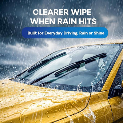 5 PLUS 26 and 18 Inch Front Wiper Blades 2-Pack, Size Pair Options | Windshield Wiper Size Pairs, Multi-Adapter Design, Smooth Wiping, All-Weather Performance, Easy Install