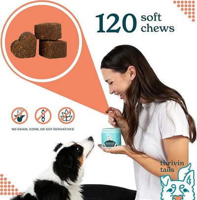 Bacon-Flavored Calming Chews for Dogs: Melatonin Dog Anxiety Relief Treats, Perfect Sleep Aid, Stress Relief During Fireworks, Storms, Thunder, Barking 120 Count