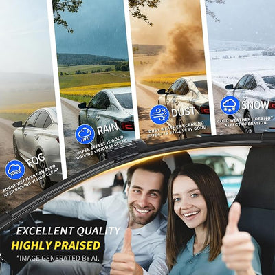 3 Wiper Blades Sets,Compatible with Toyota Prius 2016-2023,Automotive Replacement Windshield Wiper Blade - 28"/16"/16" (Set of 3) Top Lock