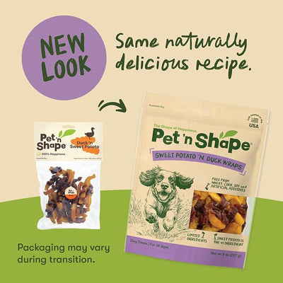 Pet 'n Shape Sweet Potato Chews Jerky Dog Treats - 8 Ounce