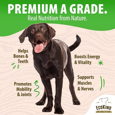 EcoKind Smoked Elk Antler Dog Chews – Natural Split Antlers, Long-Lasting Chew, Elk Antlers Treats for Extra Large Dogs Weighing 45+ lbs, Splinter-Free, Supports Dental Health – 1 X-Large Smoked Chew