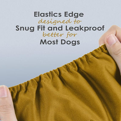 wegreeco Washable Dog Diapers - Washable Male Dog Belly Wrap - Pack of 3- (Gold,Black,Grey,Medium)