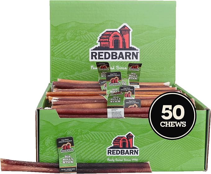 Pet Products 9" Bully Sticks for Dogs, Pack of 50
