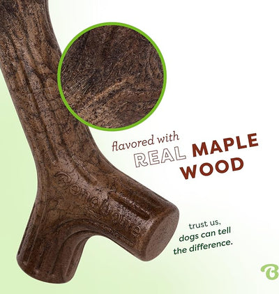 Benebone Maplestick Real Wood Durable Dog Chew Toy, Made in USA, Small