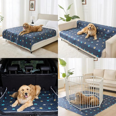 Aitmexcn Washable Puppy Dog Pee Pad, 4PCS 100% Waterproof Whelping Training Mat for Puppy/Senior Dog, Fast Drying Reusable Puppy Pads for Indoor, Outdoor and Car Travel- 32x36''