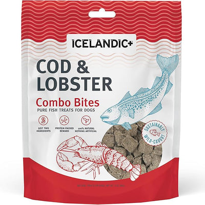 Icelandic+ Cod & Lobster Combo Bites Dog Treat 3.0-oz Bag