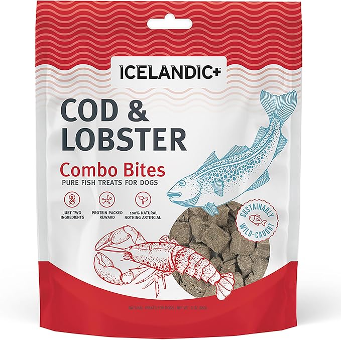 Icelandic+ Cod & Lobster Combo Bites Dog Treat 3.0-oz Bag