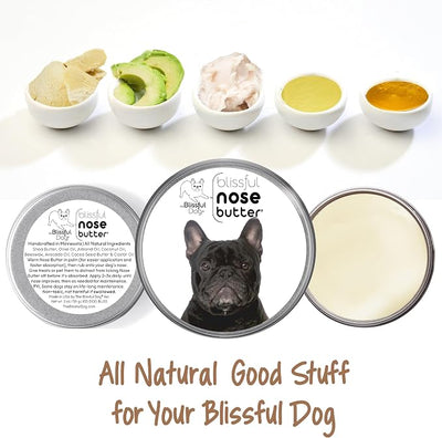 The Blissful Dog French Bulldog Brindle Nose Butter, Versatile Dog Nose Balm for Dry Nose, Handcrafted Nose Moisturizer, Easy-to-Apply Dog Essentials, Unscented, 4 oz.