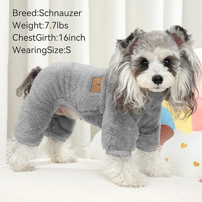 XPUDAC 3 Pack Dog Sweater, Dog Winter Clothes for Small Medium Dogs Girl Boys Fleece Pet Pajamas for Winter Christmas-M（Blue,Navy,Grey