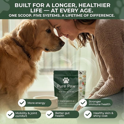 DA-1 Daily All-in-One Dog Supplement Powder | Dog Multivitamin with Probiotics for Gut Health | Supports Skin & Coat, Joints, Allergies & Immune Health | Human Grade Formula