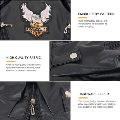 Warm Dog Jacket Winter Dog Coat Jacket for Small and Medium Sized Dogs Windproof and Waterproof Puppy Jacket Cool Pet Dog Clothes Dog Leather Jacket Chihuahua Clothes Yorkie Clothes Black Medium