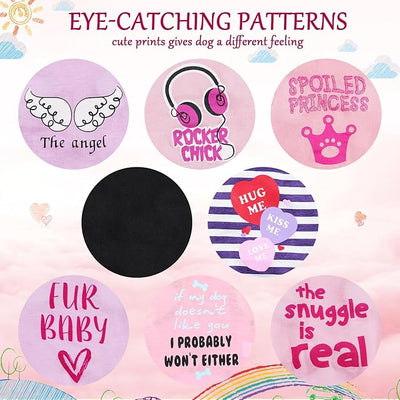 Reginary 8 Pieces Dog Shirts Girl Small Dog Clothes for Chihuahuas Yorkies Female Puppy Shirts Printed Pet Outfit Cute Breathable Soft Valentine's Day Doggie Cat Lovers Gift(Vivid Pattern,Large)