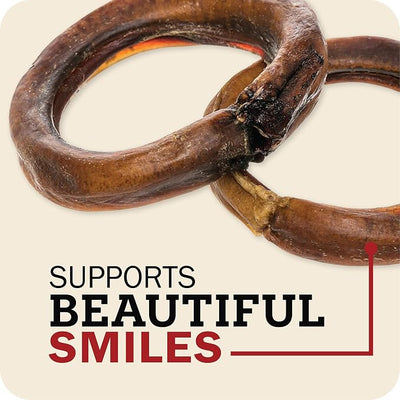 Redbarn Pet Products All-Natural 4" Bully Stick Rings for Dogs - Premium Grain-Free & Rawhide-Free Single Ingredient Long Lasting Low Odor Dental Treat for Chewers - 3 Count (Pack of 2)