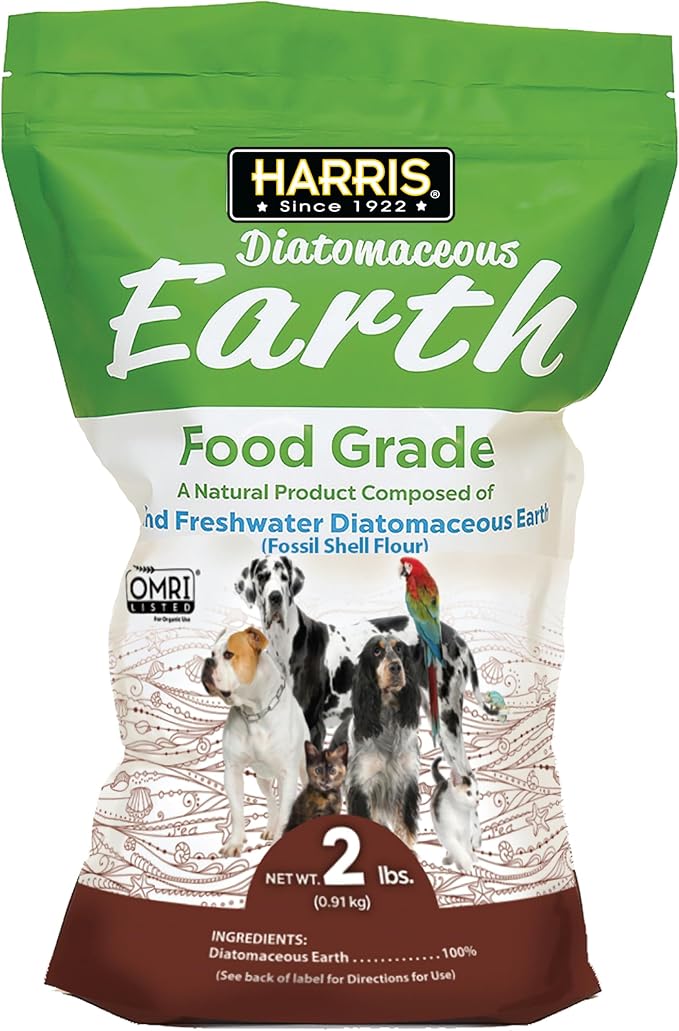 Food Grade Diatomaceous Earth for Pets, for Cats, Dogs, Horses and Pets, Certified for Organic Use, 2 LB Bag