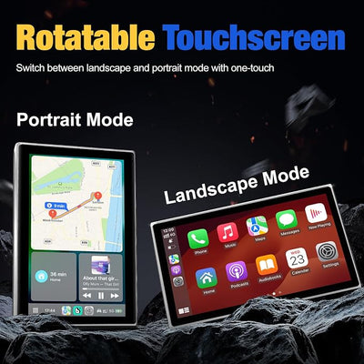 Carplay Screen for Car, 7 inch Wireless Carplay & Android Auto（Silver） | Portable Touchscreen car play with Mirror Link，Bluetooth，Voice Control，Map Navigation，FM Transmit，Plug-and-Play car stereo