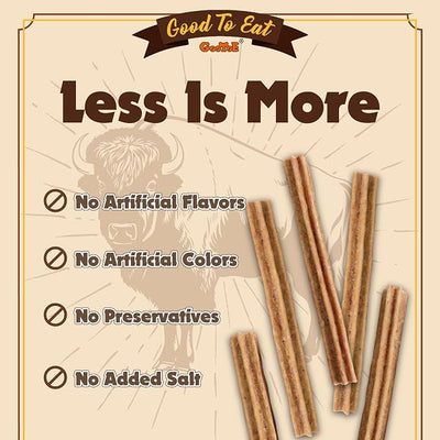 Gootoe Natural Buffalo Dog Treats, Stick (Large), 1.5 lb | Low-fat chews for training rewards, limited ingredient, for medium dogs