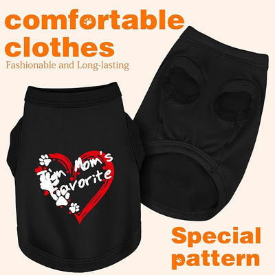 Discover Cozy Sleeveless Canine Wear: Soft, Lightweight, and Breathable Cotton Dog Shirt Featuring Heart and Paw Graphics. Vest Tank Top is Ideal for Small, Medium, and Large Breeds Dark Blue XXL