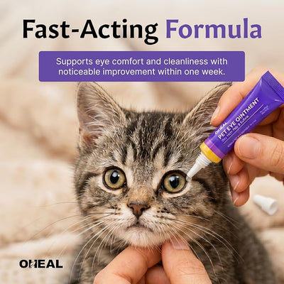 Pet Eye Care Ointment for Dogs & Cats, Gentle Eye Care Formula, for Animal Use Only, 1 Tube, Net Wt. 1/5 oz (5 g)