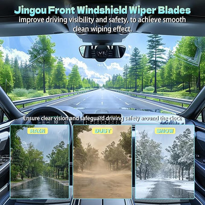 24''+19'' Front Windshield Wiper Blades Compatible with 2002-2006 Toyota Camry 2004-2008 Toyota Solara OEM QUALITY Premium All-Season Automotive Replacement Wipers(Pack of 2)