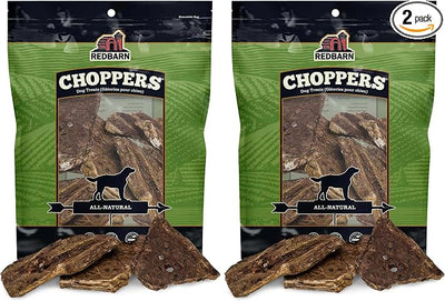 Redbarn Pet Products Natural Choppers Beef Lung Chew Treats for Dogs - Premium Made in USA Rawhide-Free Single Ingredient High Protein Low Fat - 9 oz Bag (Pack of 2)